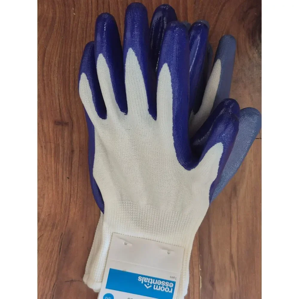 2pc Nitrile Coated Dipped Gloves Blue - Room Essentials s15